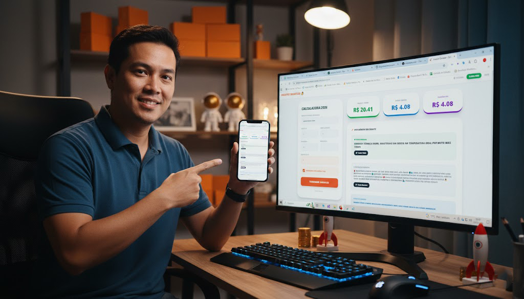 Vendedor usando Shopee Booster